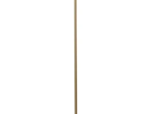 Lamp Meskano Glas vloerlamp in goud met transparant glas en slanke LED-voet, 154 cm hoog
