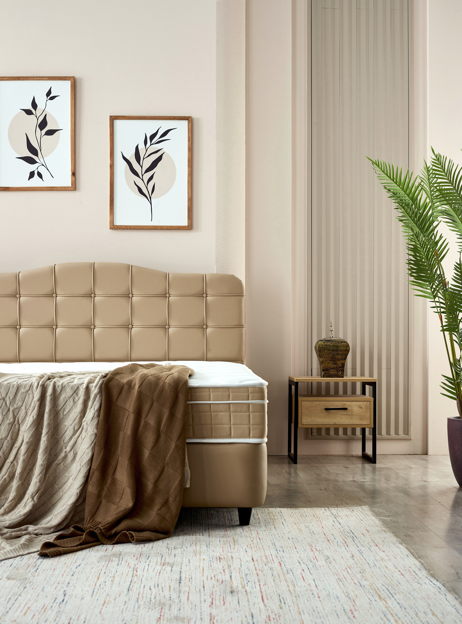 Boxspring Sliebol Beige 160x200 - Afbeelding 2