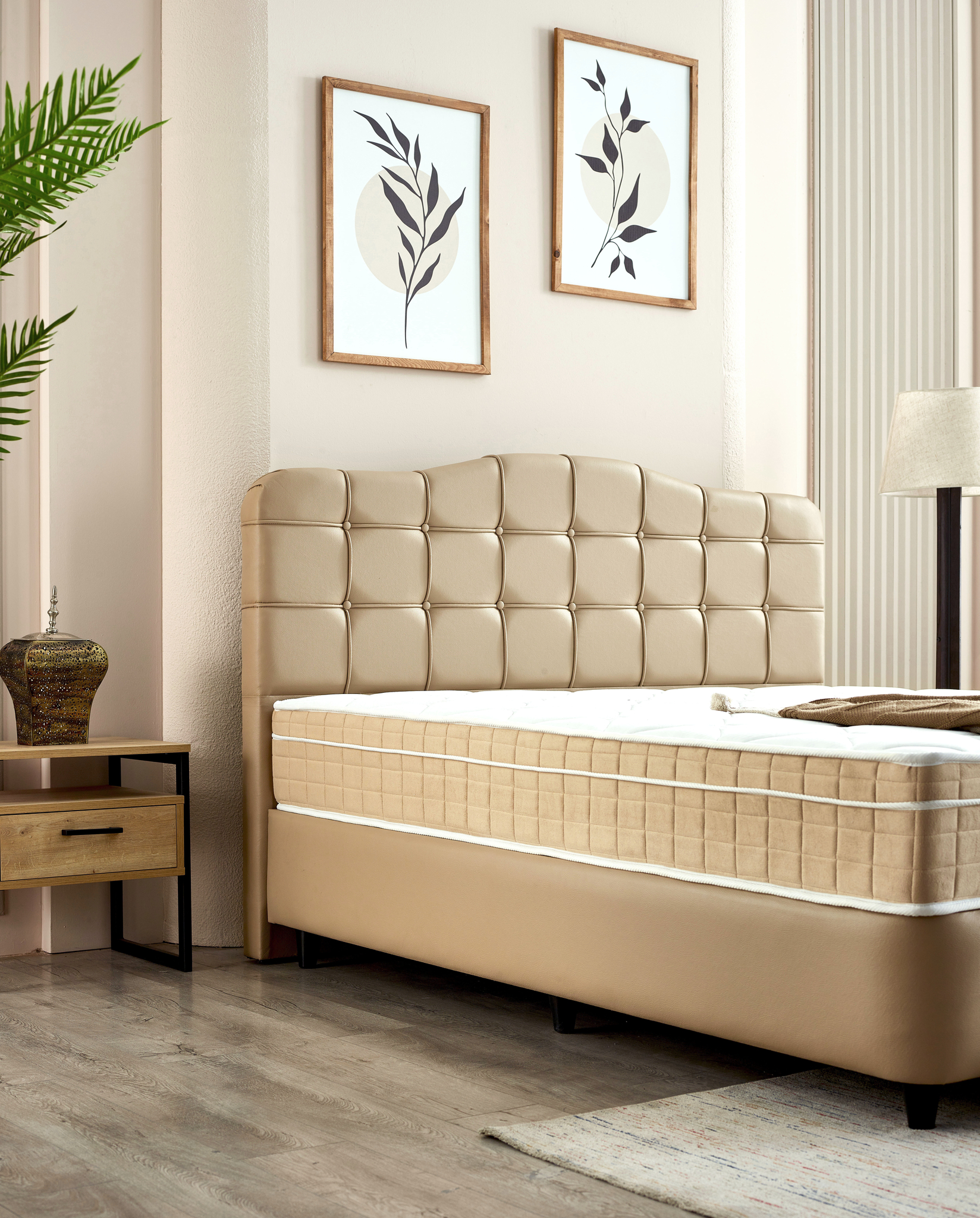 Boxspring Sliebol Beige 160x200 - Afbeelding 5