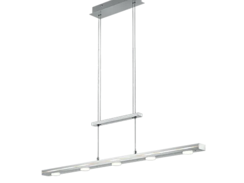 Hanglamp Fliestona mat nikkel set van 3 met geïntegreerde LED en strakke witte accenten