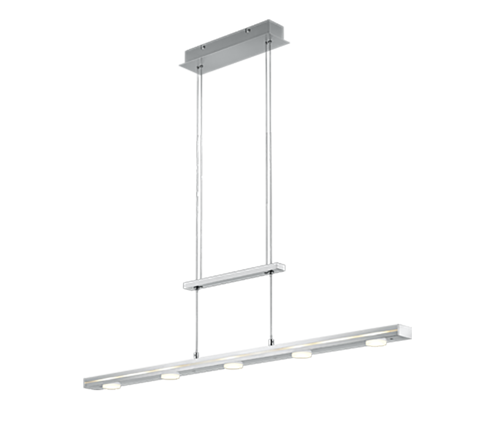 Hanglamp Fliestona mat nikkel set van 3 met geïntegreerde LED en strakke witte accenten