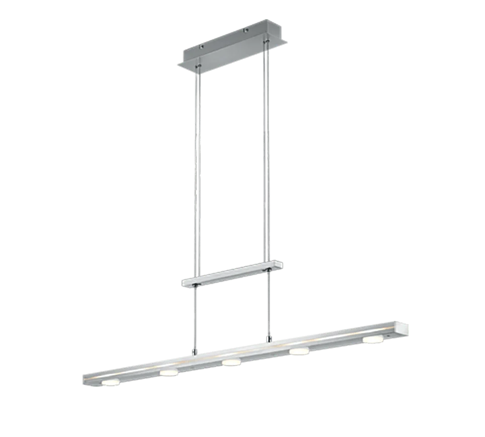 Hanglamp Fliestona mat nikkel set van 3 met geïntegreerde LED en strakke witte accenten