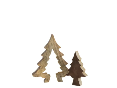 Decoratie Kloordio mangohout bruin, boompuzzel-design met warme natuurlijke uitstraling