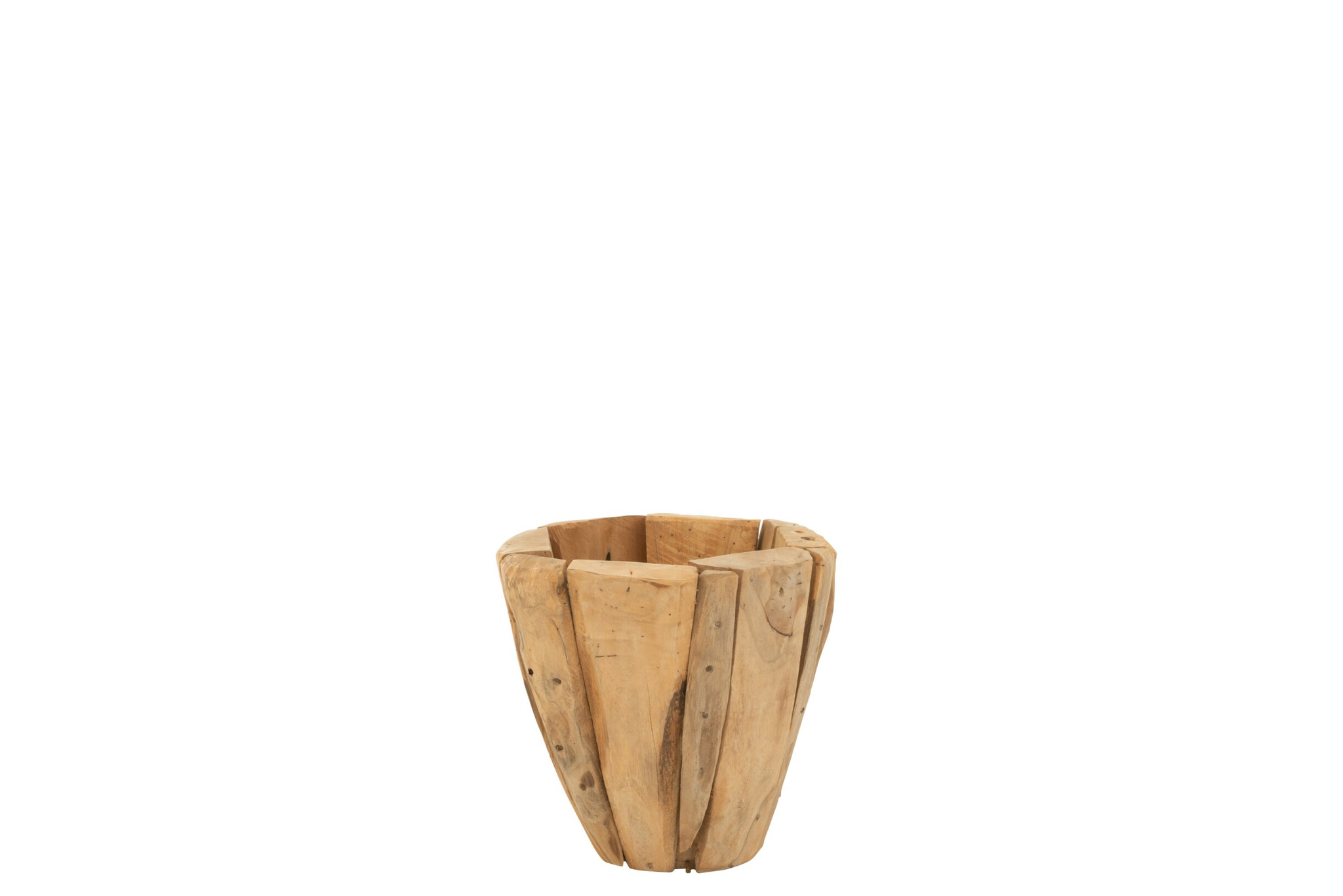 Bloempot Lemmer Teak Naturel H30 cm