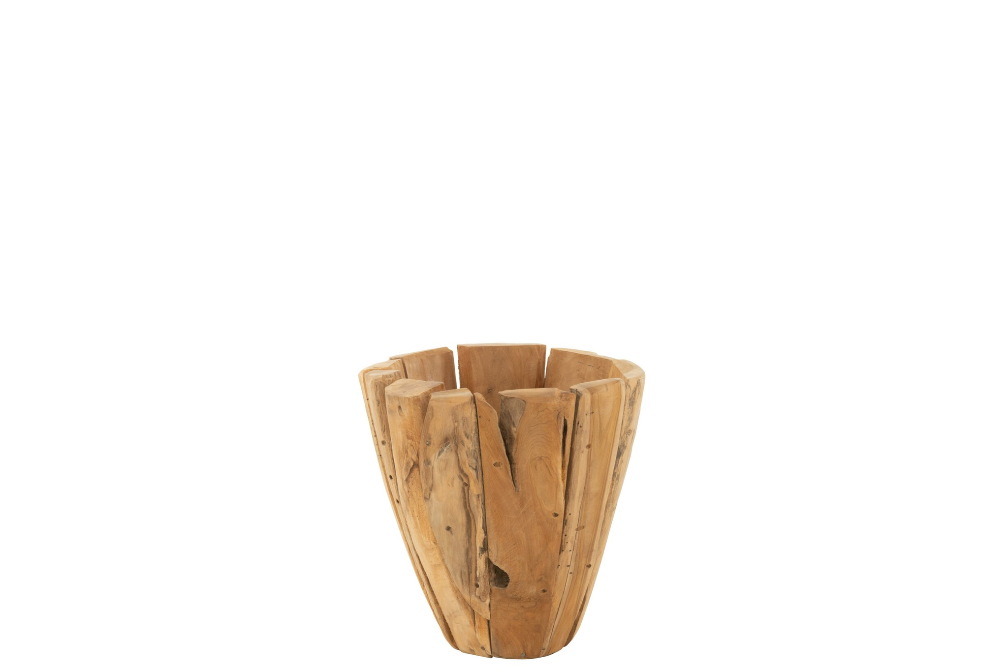 Bloempot Klurora Teak Naturel H40 cm