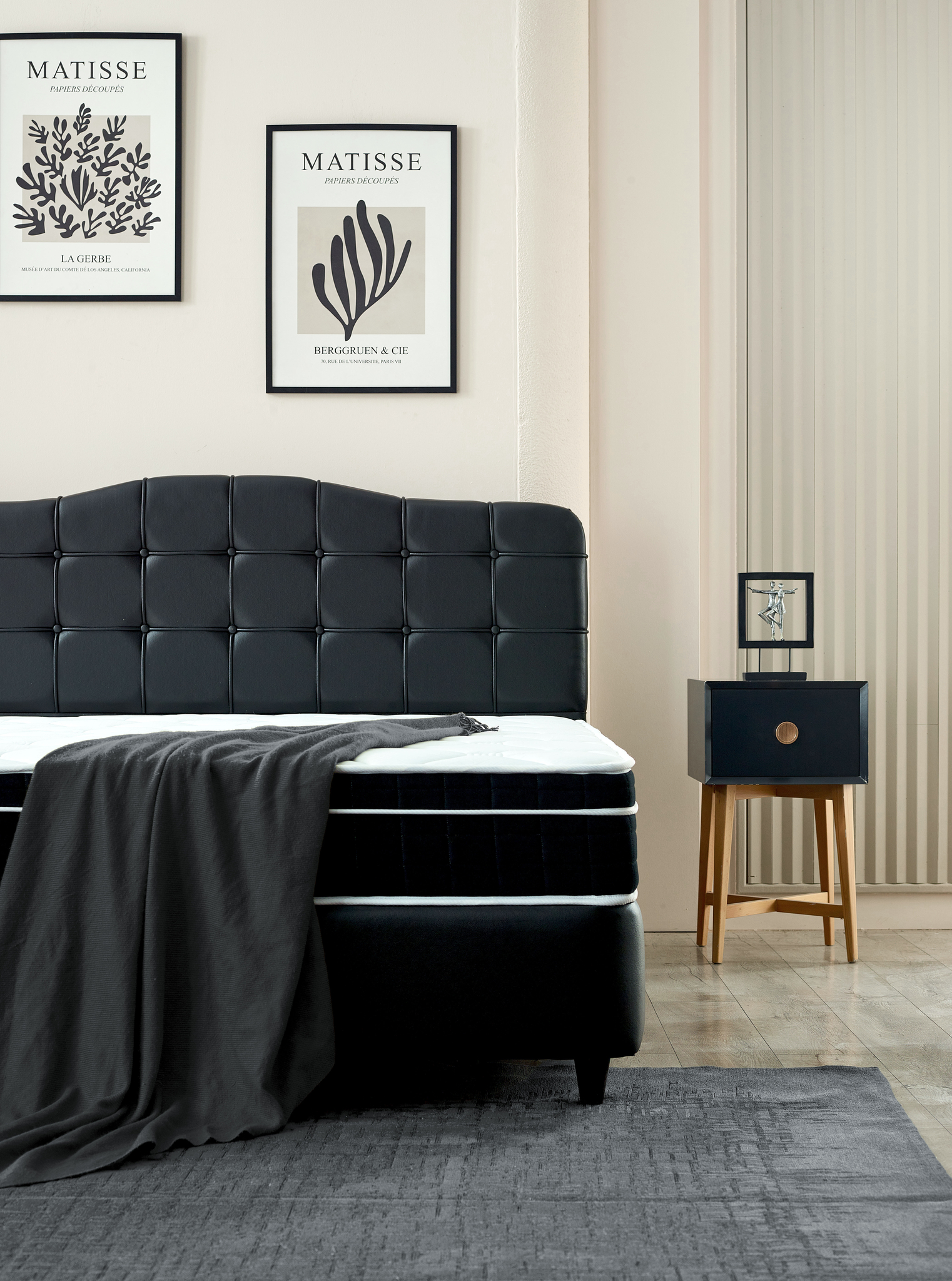 Boxspring Taultane Zwart 160x200 - Afbeelding 2