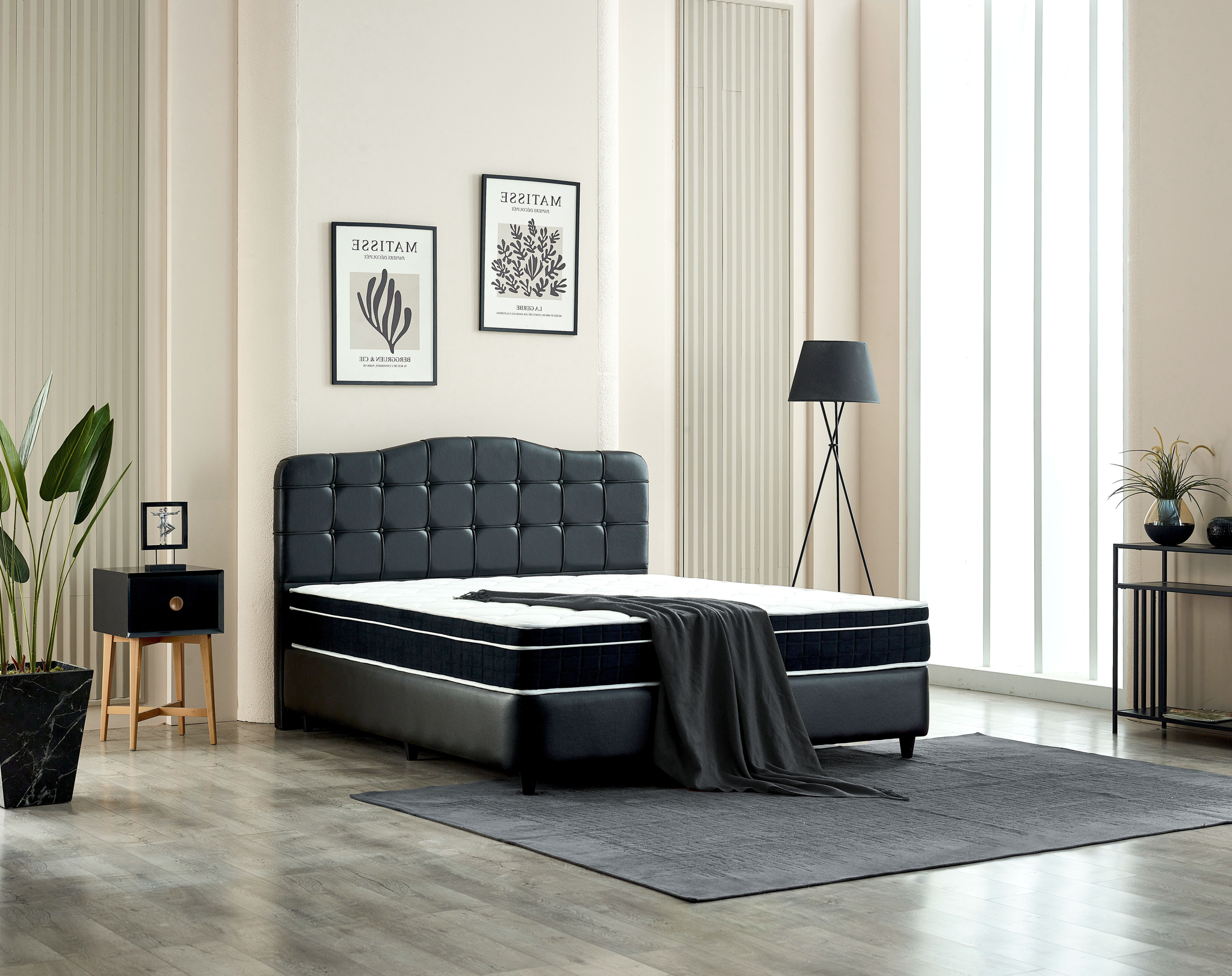 Boxspring Taultane Zwart 160x200 - Afbeelding 3