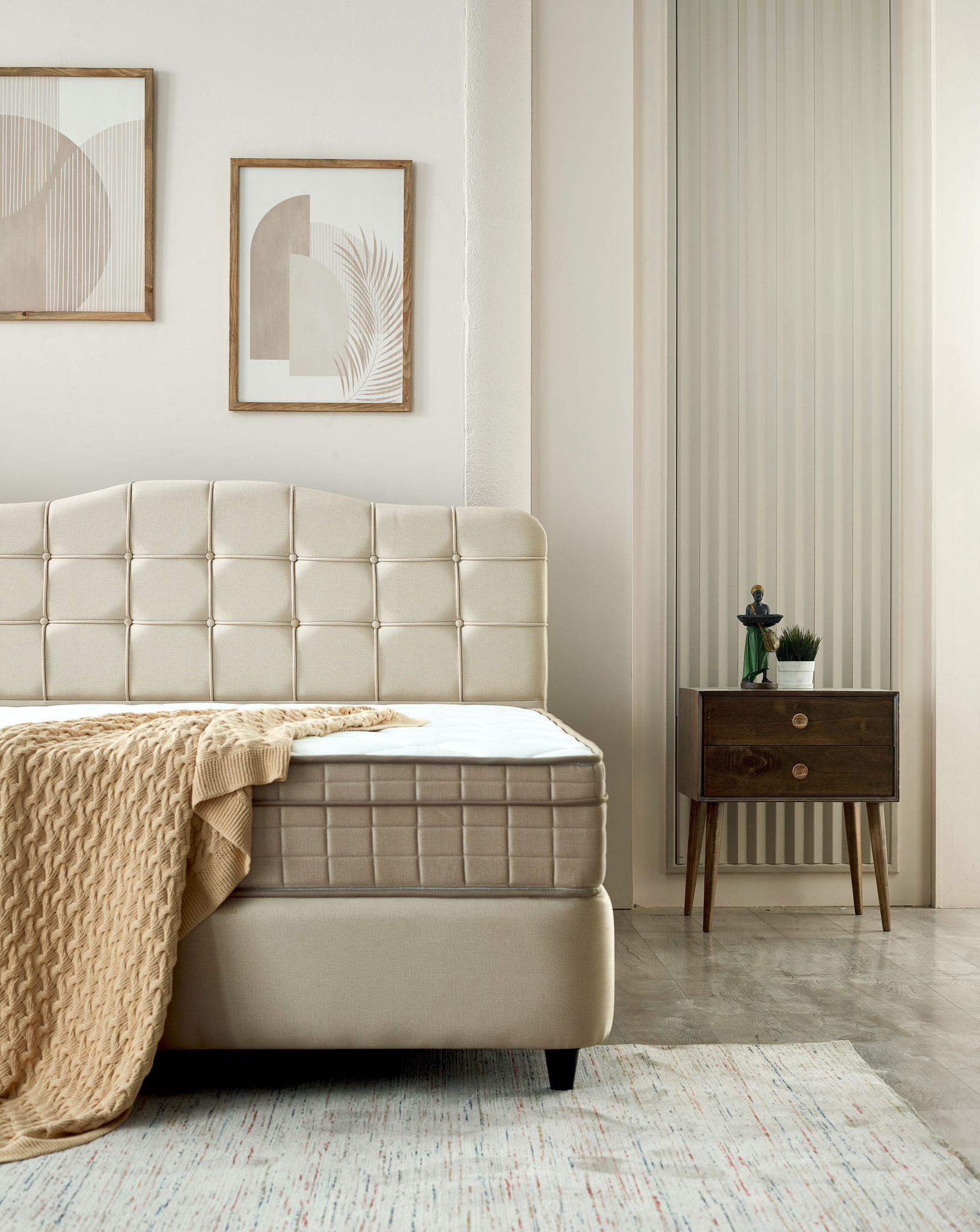 Boxspring Saasken Beige 140x200 - Afbeelding 2