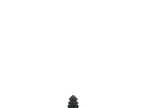 Kerstboom Sloolvea groen papier, decoratieve hangende kerstboom van 13 cm met gevouwen ribbelstructuur