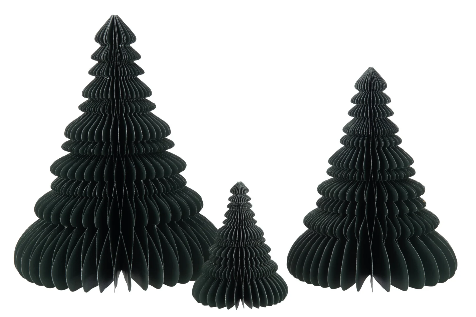 Kerstboom Tutil Papier Groen H30 cm, gevouwen decoratieve kerstboom van papier in compact formaat