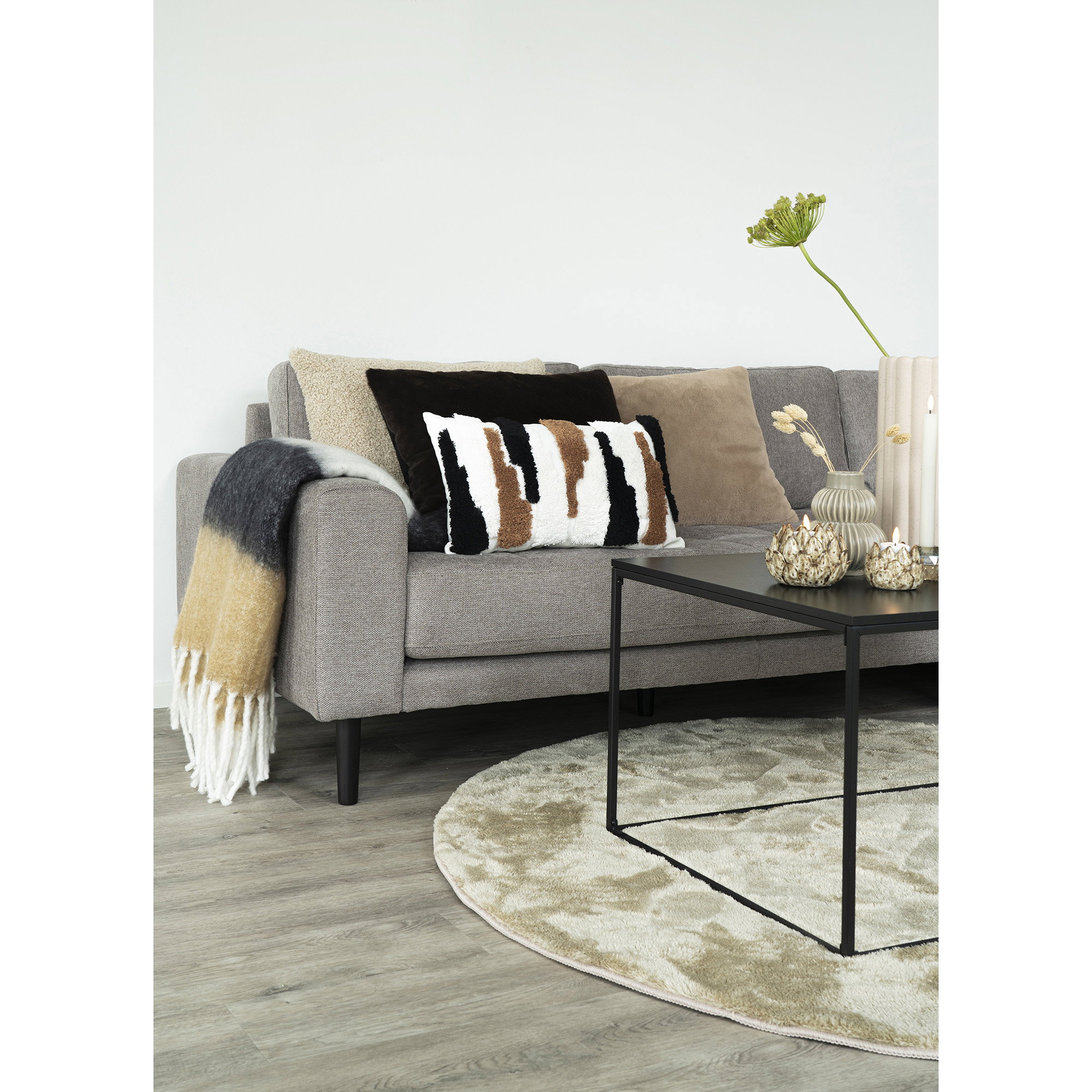 Plaid Skebo Zwart 130x170 cm - Afbeelding 3