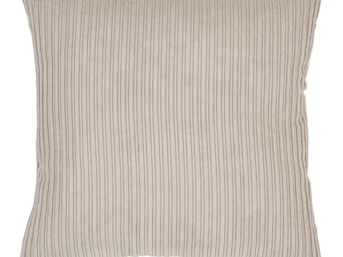 Kussen Jusik zand 45x45 cm met ribstructuur voor bank, fauteuil of bed