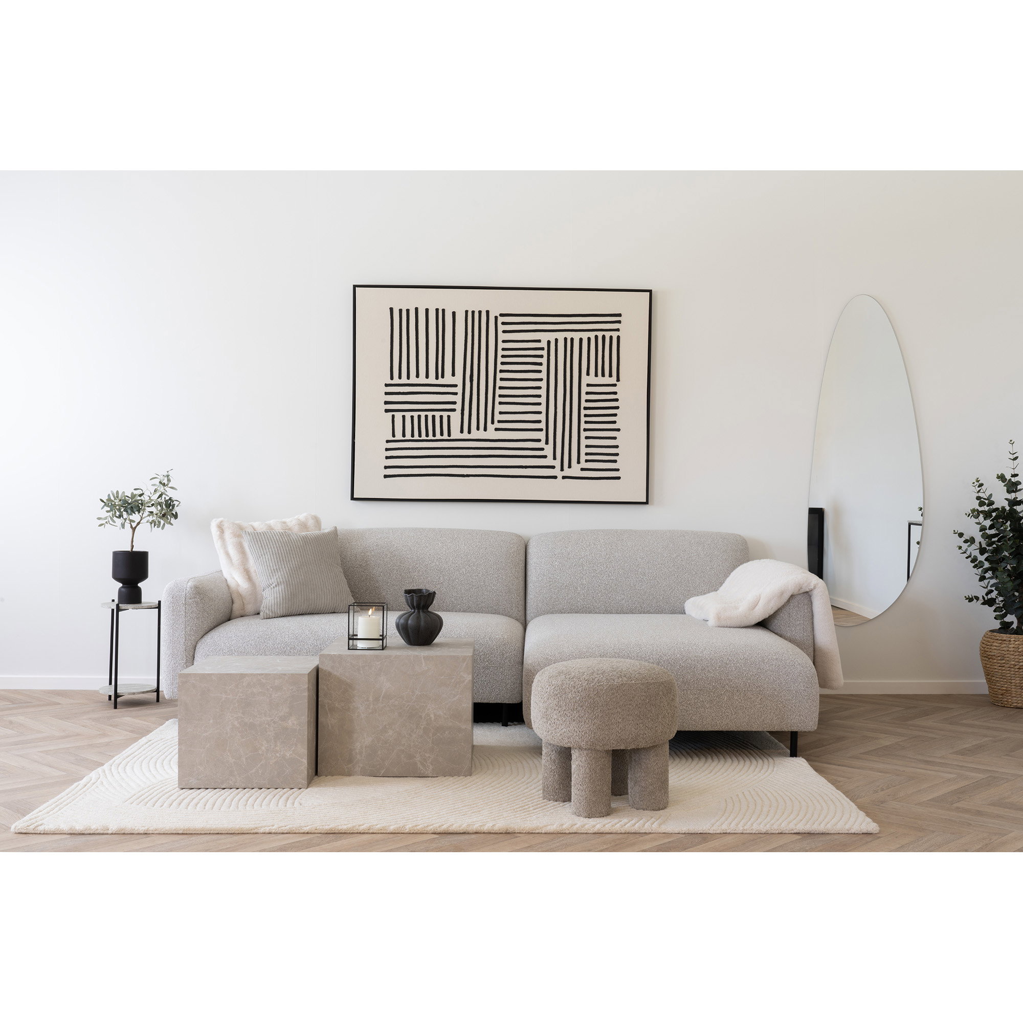 Kussen Jusik Zand 45x45 cm - Afbeelding 6
