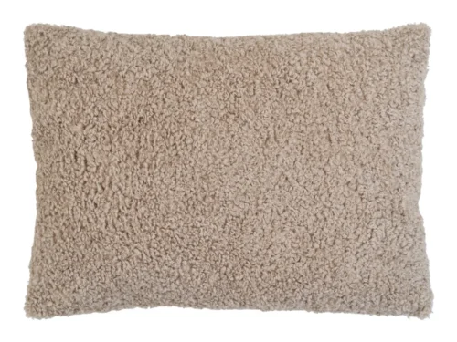 Kussen Swakopmund grijs 45x60 cm met bouclé textuur en zachte, volle uitstraling