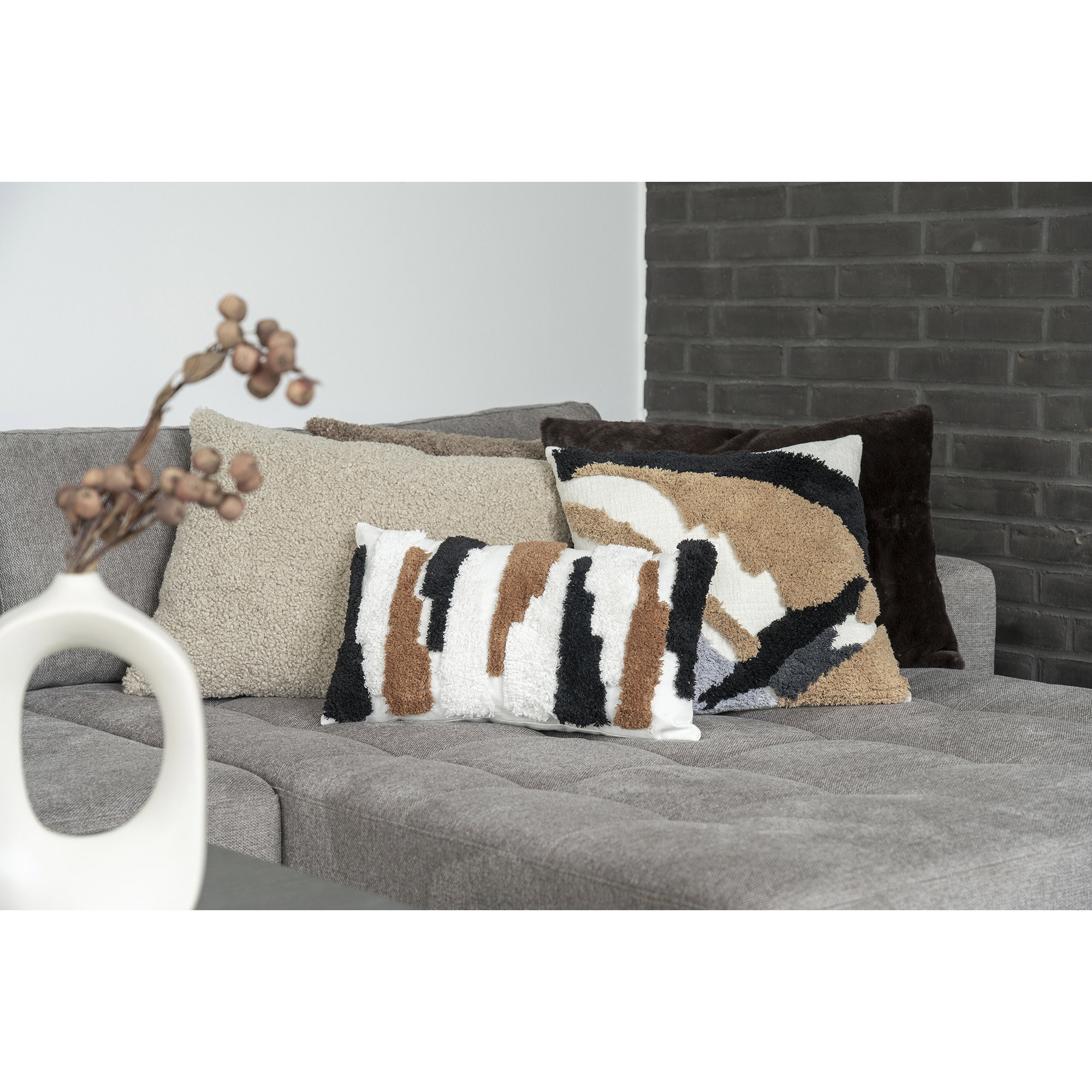 Kussen Swakopmund Grijs 45x60 cm - Afbeelding 3