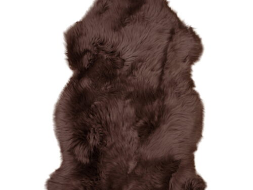 Lamsvacht Fiermund bruin 85 x 50 cm, zacht echt lamsleer met natuurlijke, warme uitstraling