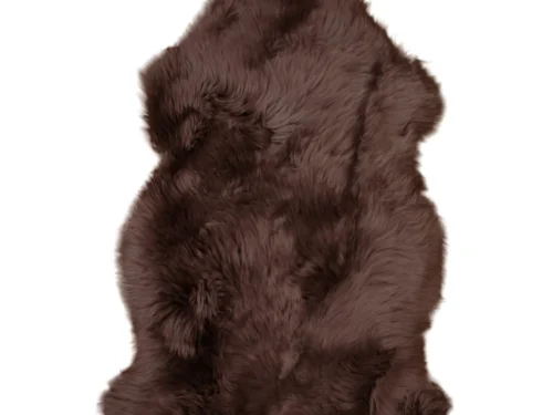 Lamsvacht Fiermund bruin 85 x 50 cm, zacht echt lamsleer met natuurlijke, warme uitstraling