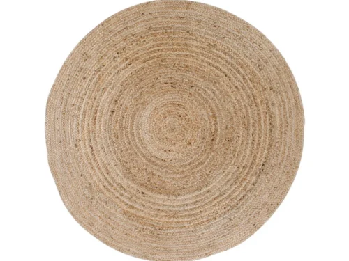 Vloerkleed Varadero Naturel Ø120 cm, rond gevlochten jute met natuurlijke uitstraling
