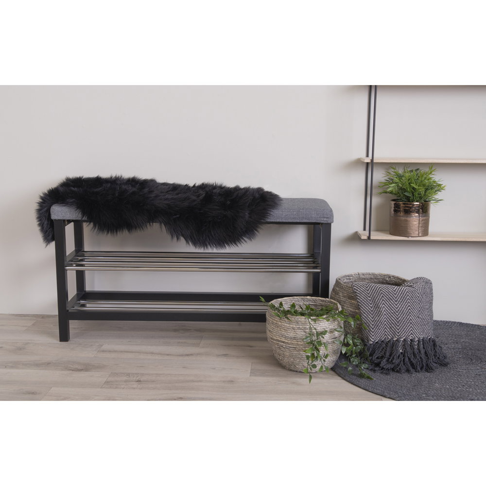Schapenvacht Baussero Zwart 85x50 cm - Afbeelding 2