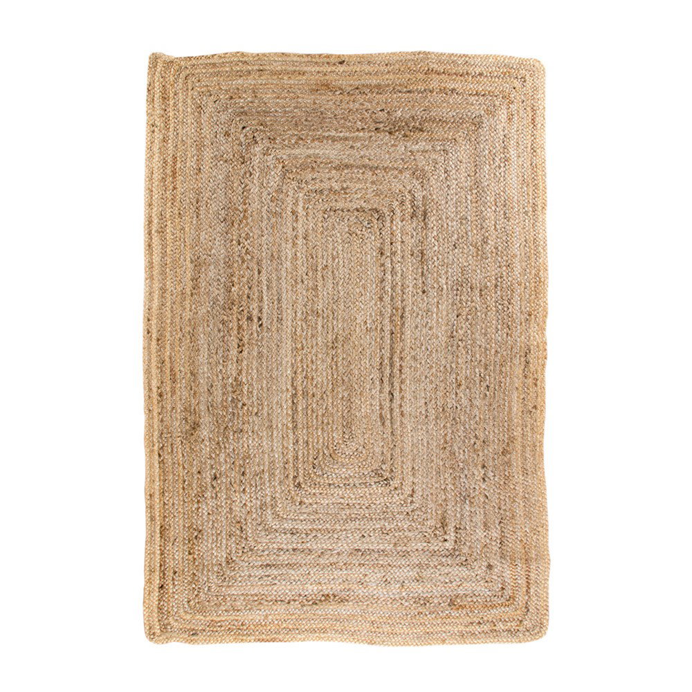 Vloerkleed Grommy naturel jute 180 x 120 cm, gevlochten met rustige, warme uitstraling