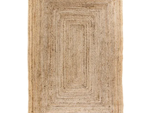 Vloerkleed Slauto naturel jute 240x180 cm met gevlochten structuur en rustige uitstraling