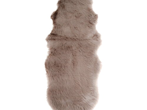 Lamsvacht Lutino lichtbruin polyester, 180 x 60 cm, met lange pool voor warme, zachte woonstijl