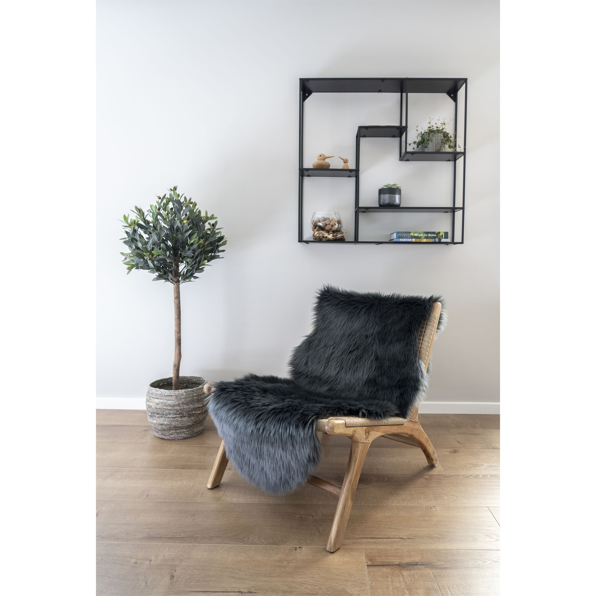 Lamsvacht Slorrello Grijs 180x60 cm - Afbeelding 2
