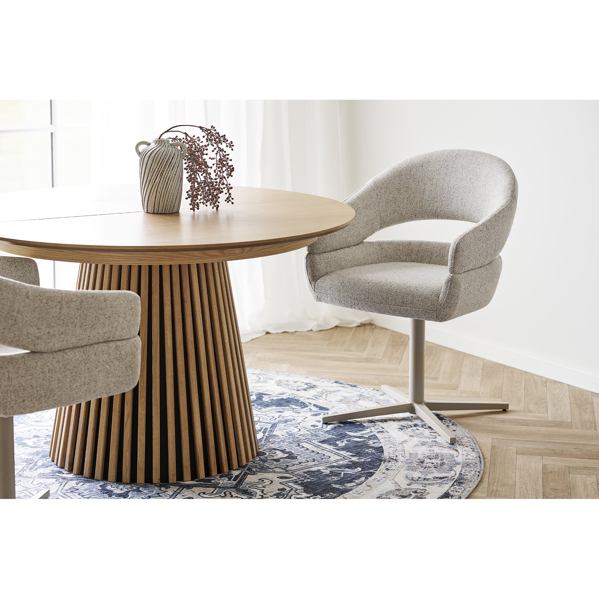 Vloerkleed Prootun Blauw Ø200 cm - Afbeelding 2