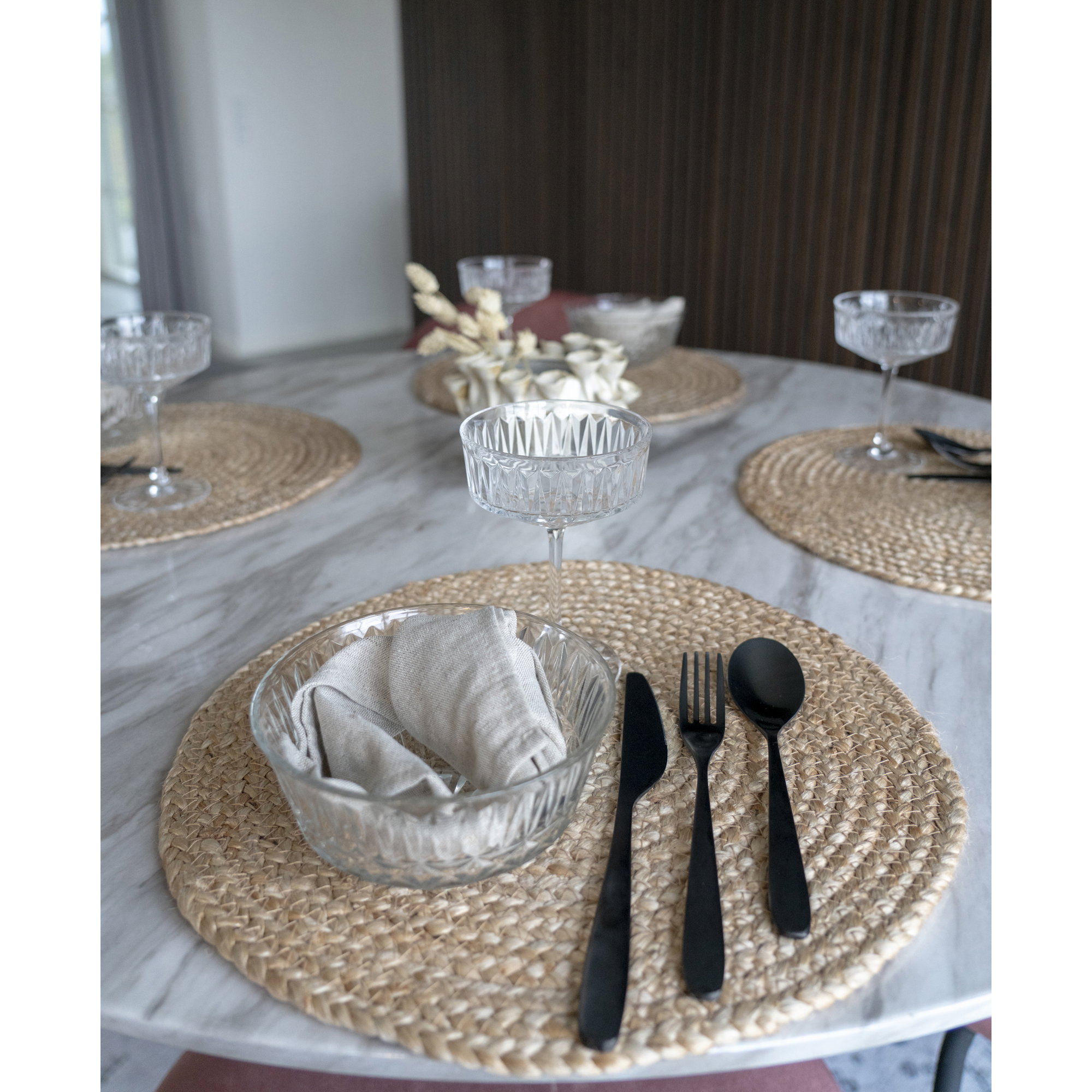 Placemat Dasu Jute Naturel - Set van 4 - Afbeelding 4