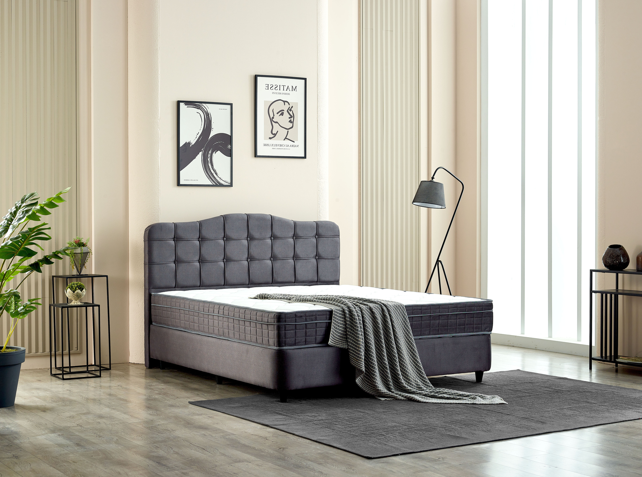 Boxspring Ciendoro Antraciet 180x200 - Afbeelding 3