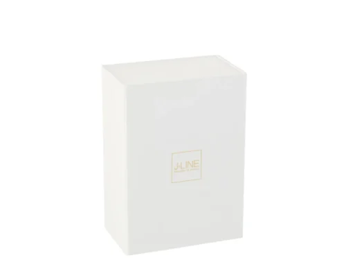 Witte Cadeaubox Lornes Papier met subtiel J-LINE logo, strak en stijlvol cadeauverpakking design