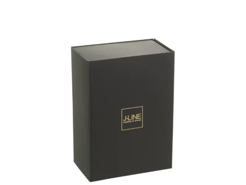 Zwarte Cadeaubox Gaannesta Papier met goudkleurig J-LINE logo, strakke afwerking en stijlvolle geschenkverpakking