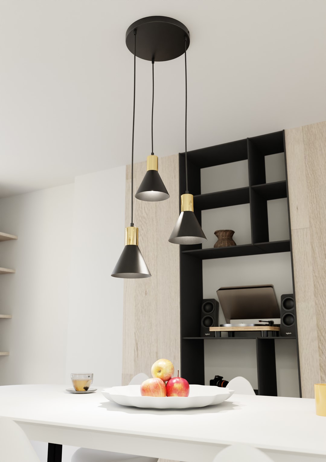 Hanglamp Hauli Zwart Ø16 cm - Afbeelding 2
