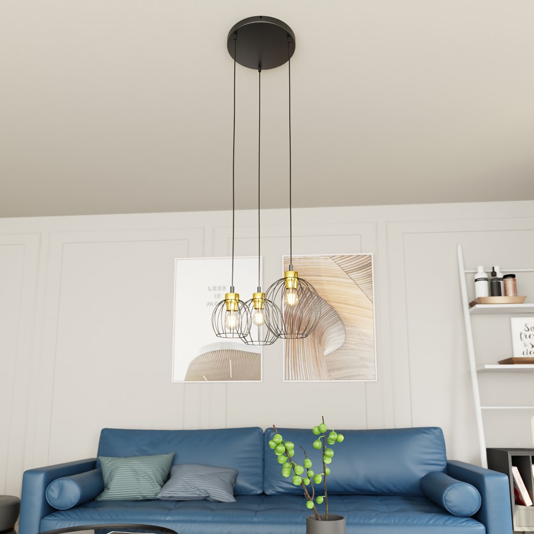 Hanglamp Kleeru Zwart Ø24 cm - Afbeelding 2