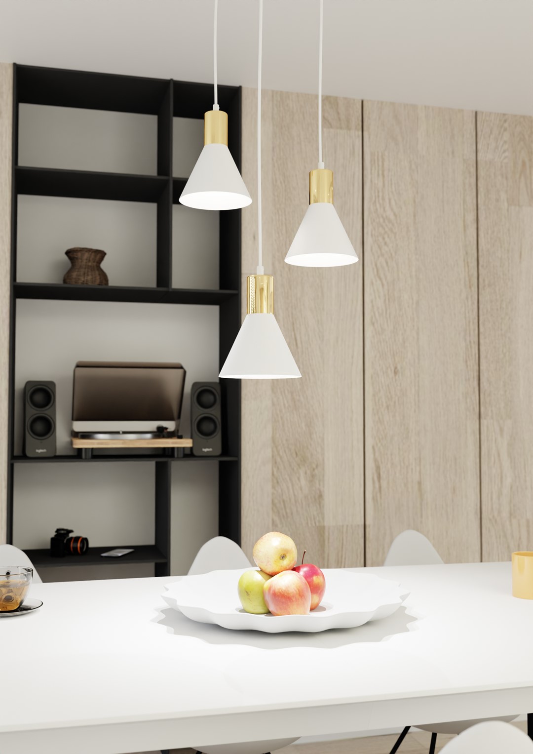 Hanglamp Lamonte Wit Ø16 cm - Afbeelding 3