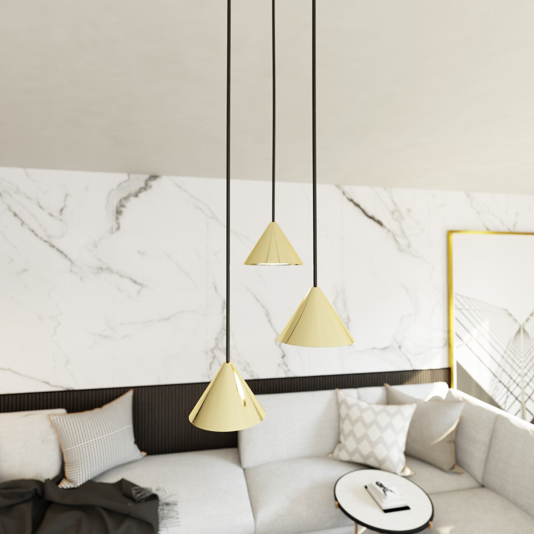 Hanglamp Zussino Goud - Afbeelding 3