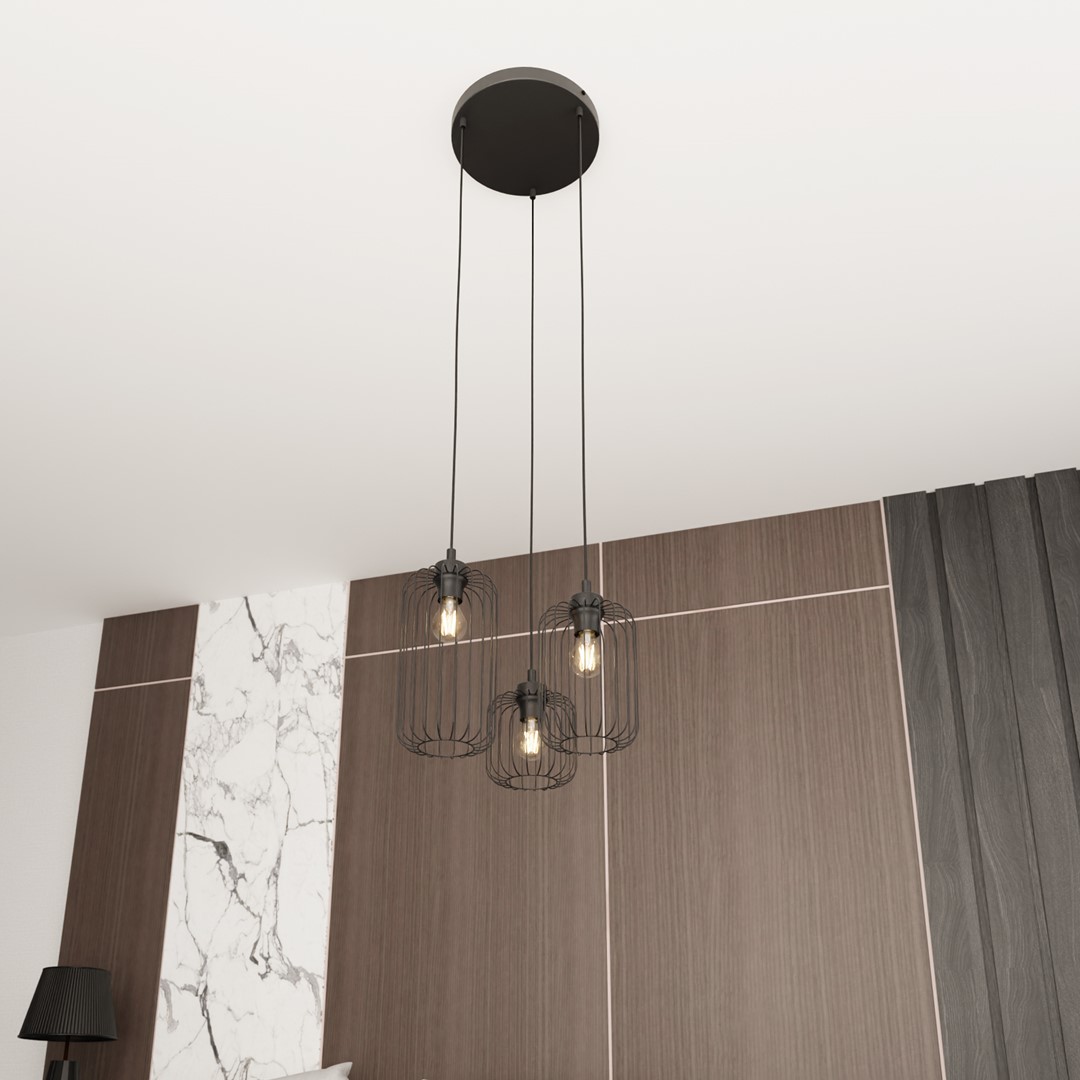 Hanglamp Priekio Zwart Ø16 cm - Afbeelding 3