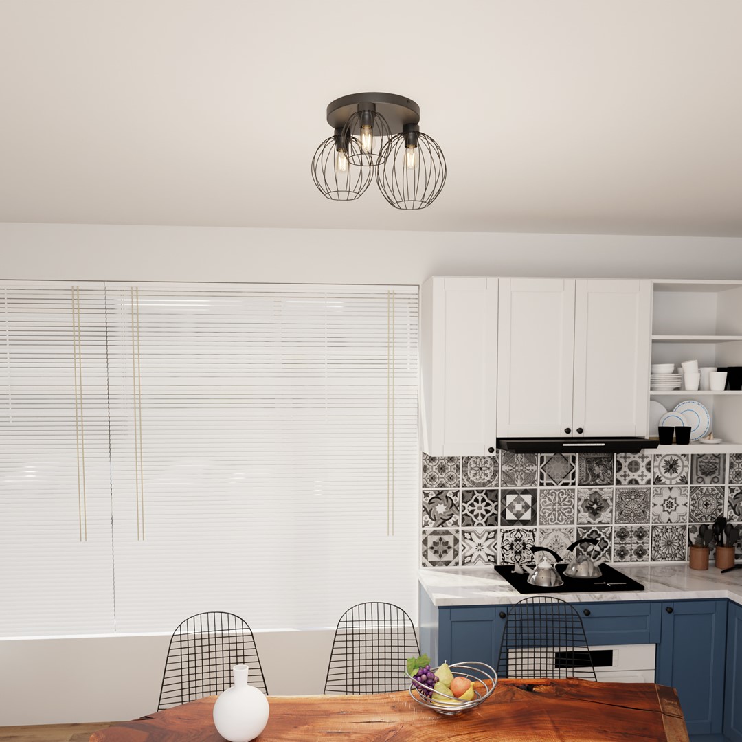Plafondlamp Pamplona Zwart Ø24 cm - Afbeelding 3