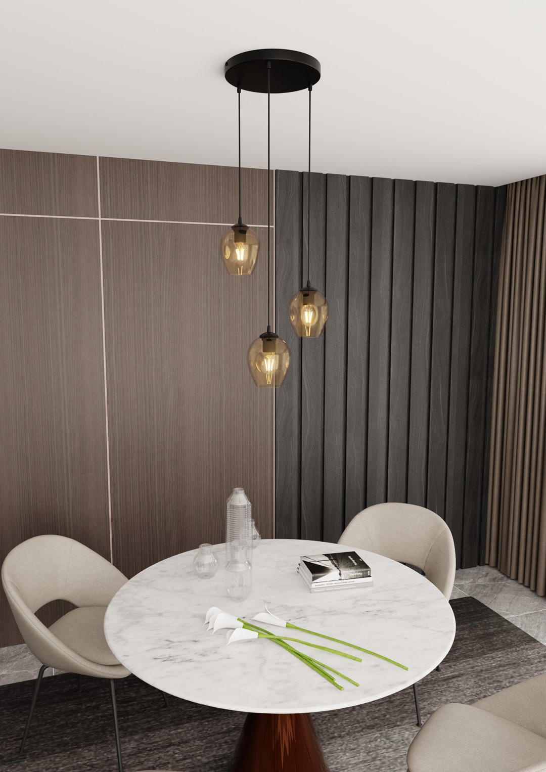Hanglamp Votund Zwart Ø14 cm - Afbeelding 3