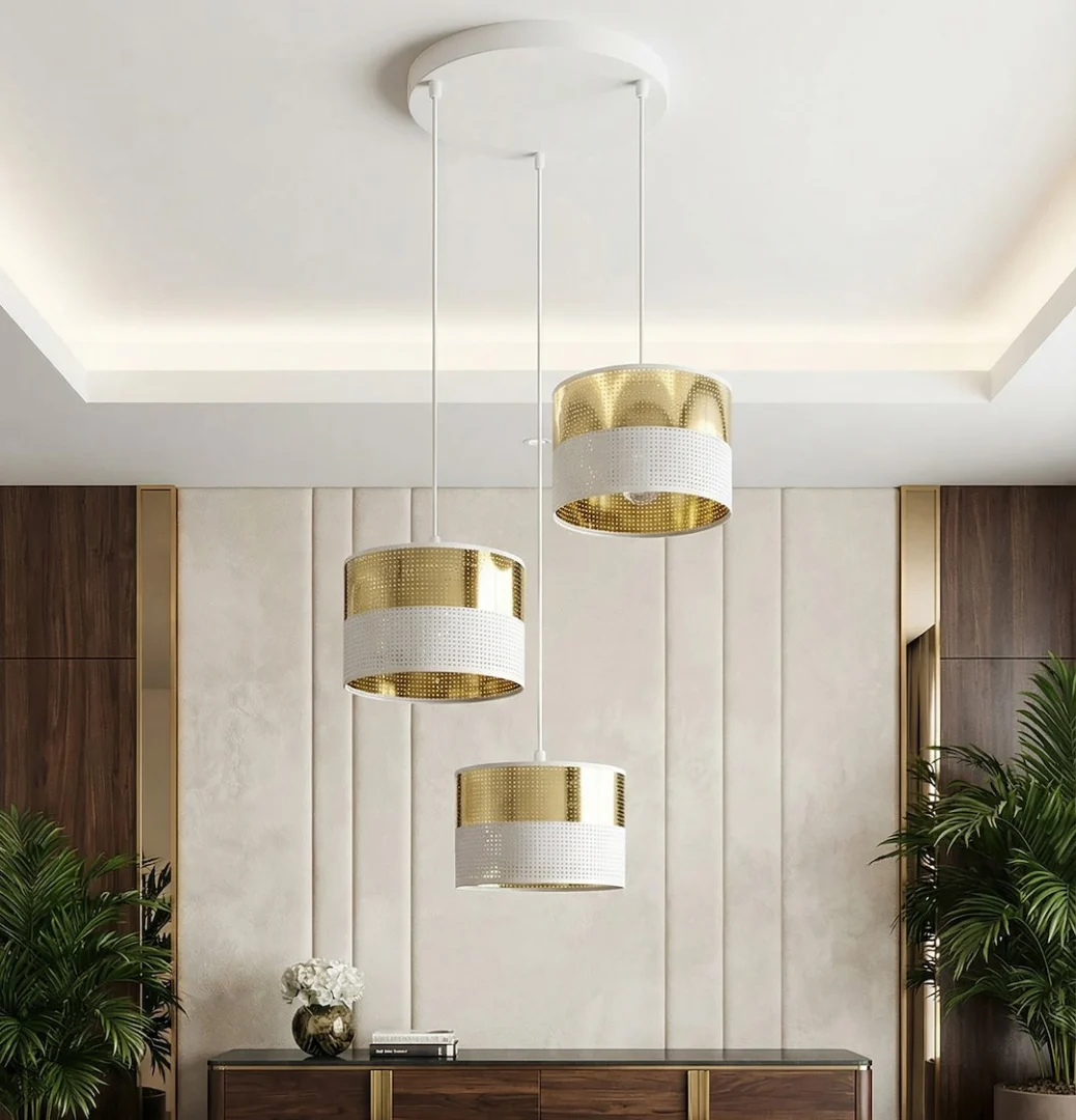 Hanglamp Gijon Wit Ø20 cm - Afbeelding 3