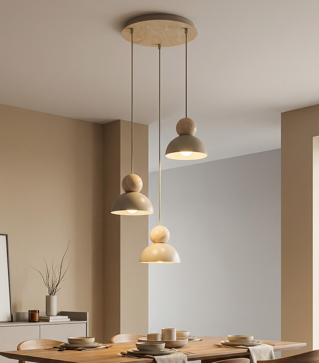 Hanglamp Goossesta Beige - Afbeelding 4