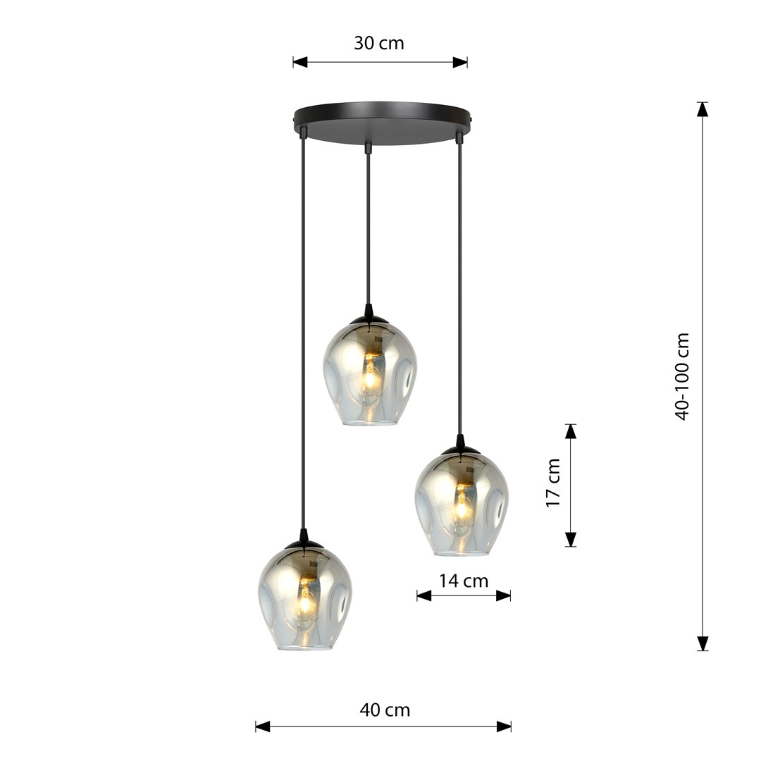 Hanglamp Naunnos Zwart Ø14 cm - Afbeelding 8