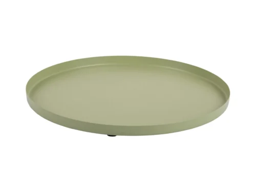 Groen Dienblad Steilvone met strak rond ontwerp en opstaande rand, decoratief servier-tray van Present Time