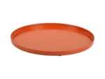 Dienblad Naurmis helder oranje, rond en strak design voor serveren of decoratie in je interieur