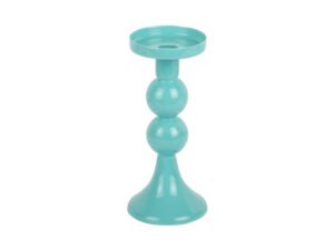 Kandelaar Triermos Turquoise H20 cm