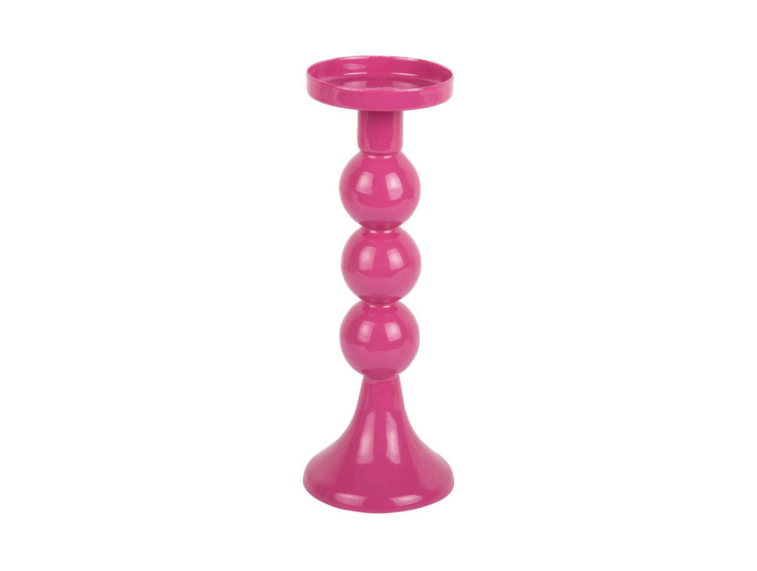 Kandelaar Skoolvun Helder Roze H23 cm