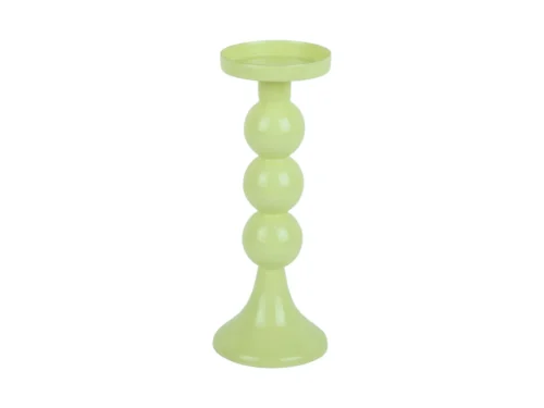 Toommun zachte groene kandelaar H23 cm met speels bolvormig design voor dinner- en stompkaarsen