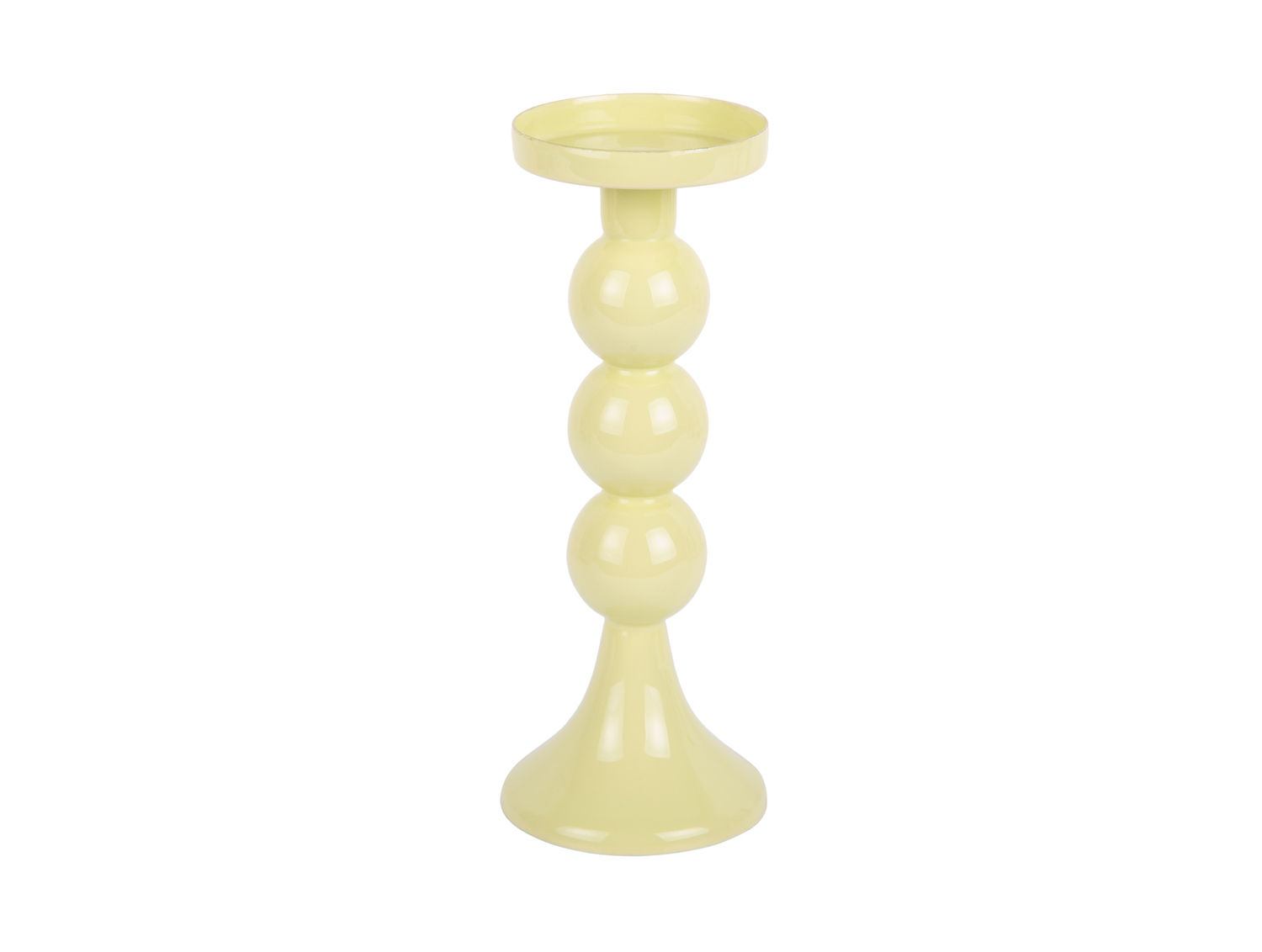 Kandelaar Lhasa Zacht Geel H23 cm