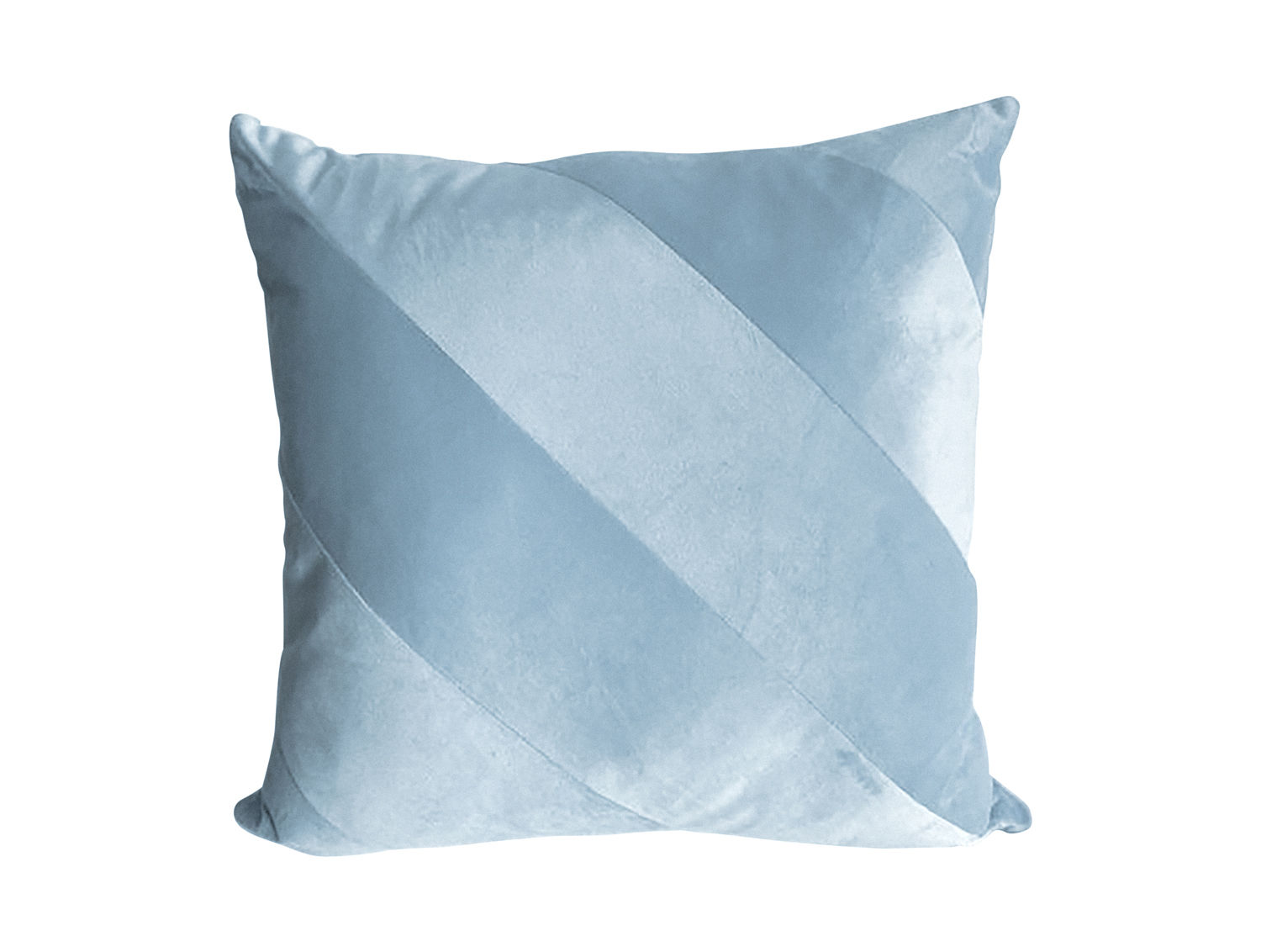 Kussen Deeldora zacht blauw van velvet, vierkant 45 x 45 cm met rustige, zachte uitstraling