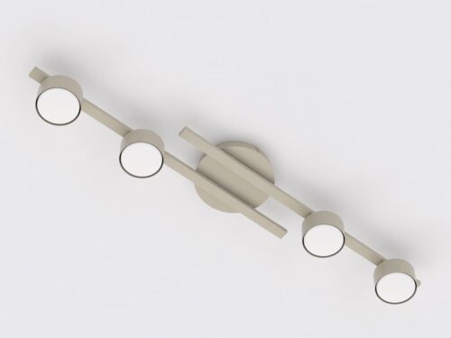 Plafondlamp Beerdora beige met asymmetrisch vertakt ontwerp en vier lichtpunten